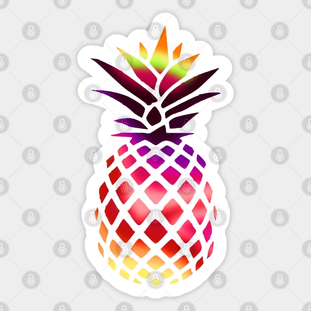 Colorful pineapple Sticker by Lamink